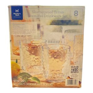 Member's Mark Shatterproof 8-Piece Stemless Set (Clear)